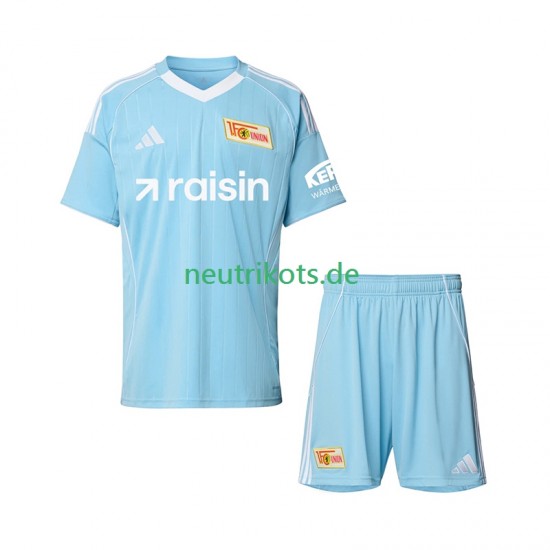 Fußballtrikot Union Berlin Kinder Ausweich 2025-2026 Kurzarm