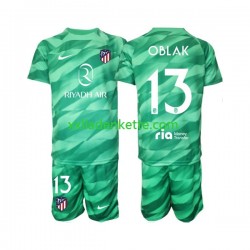 Fußballtrikot Atlético Madrid Jan Oblak 13 Green color Torwart Kinder Auswärts 2023-2024 Kurzarm