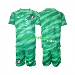Fußballtrikot Atlético Madrid Green color Torwart Kinder Auswärts 2023-2024 Kurzarm