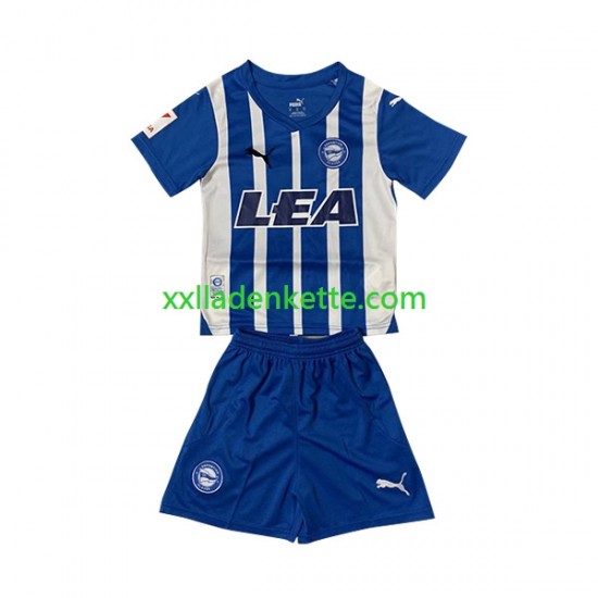 Fußballtrikot Deportivo Alaves Kinder Heim 2023-2024 Kurzarm