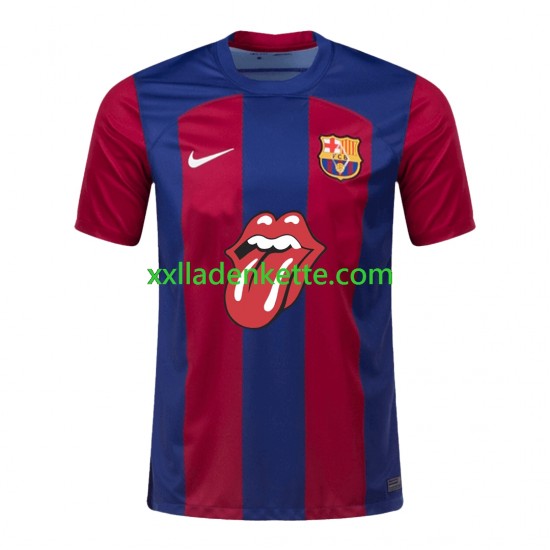 Fußballtrikot FC Barcelona Rolling Stones Herren Heim 2023-2024 Kurzarm