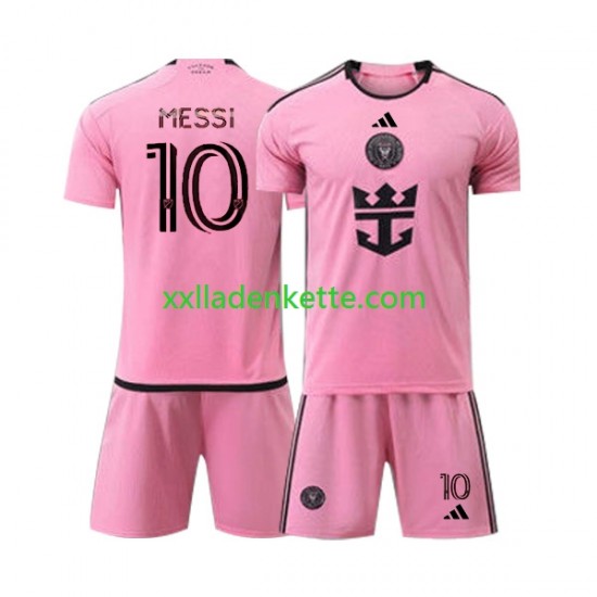 Fußballtrikot Inter Miami Lionel Messi 10 Kinder Heim 2024 Kurzarm
