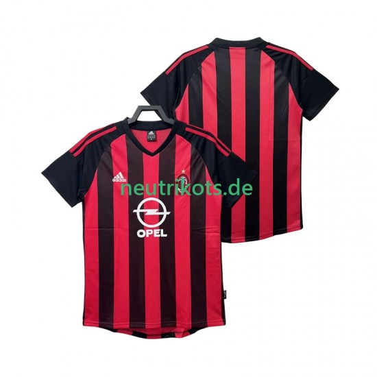Fußballtrikot AC Mailand 2002 2003 Retro Herren Heim Kurzarm