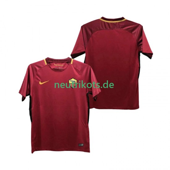 Fußballtrikot AS Rom 2017-2018 Retro Herren Heim Kurzarm