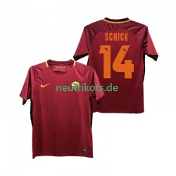 Fußballtrikot AS Rom SCHICK 14 2017-2018 Retro Herren Heim Kurzarm