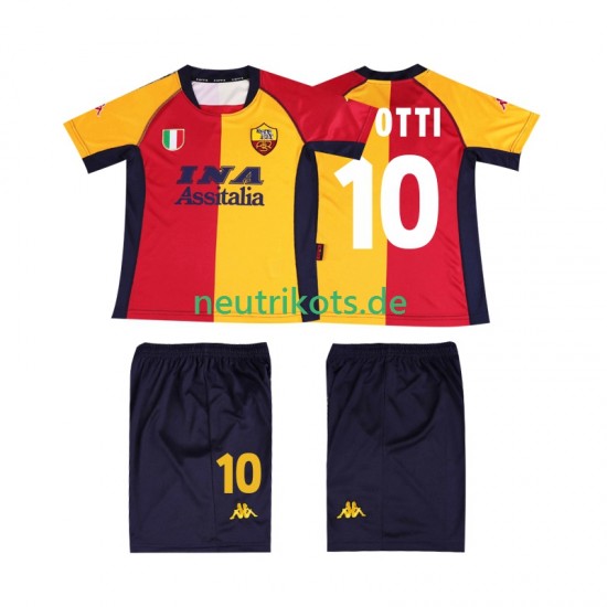 Fußballtrikot AS Rom TOTTI 10 2001 Retro Kinder Heim Kurzarm