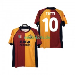 Fußballtrikot AS Rom Totti 10 2000-2001 Retro Herren Heim Kurzarm