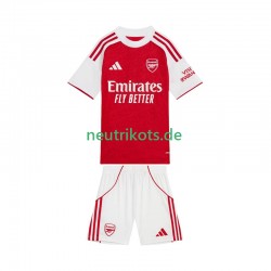 Fußballtrikot Arsenal Kinder Heim 2025-2026 Kurzarm