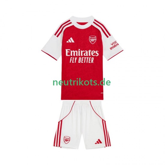 Fußballtrikot Arsenal Kinder Heim 2025-2026 Kurzarm