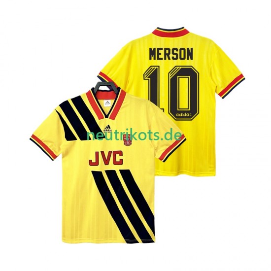 Fußballtrikot Arsenal MERSON 10 1993 Retro Herren Auswärts 1994 Kurzarm