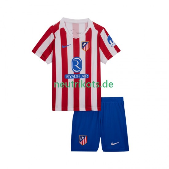 Fußballtrikot Atlético Madrid Kinder Heim 2025-2026 Kurzarm