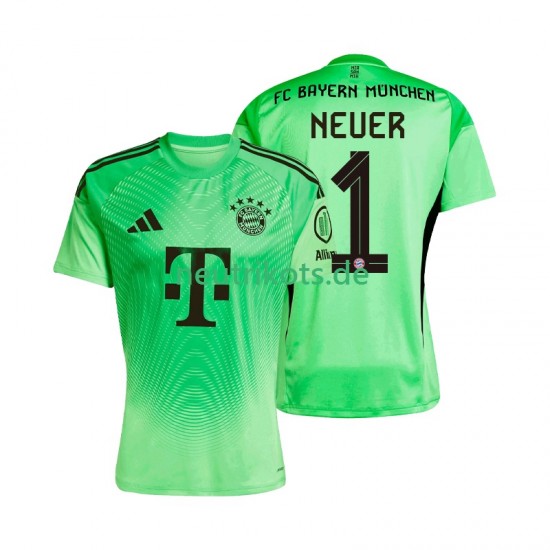 Fußballtrikot FC Bayern München Manuel Neuer 1 Torwart Herren Heim 2025-2026 Kurzarm