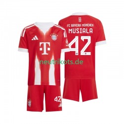 Fußballtrikot FC Bayern München Jamal Musiala 42 Kinder Heim 2025-2026 Kurzarm