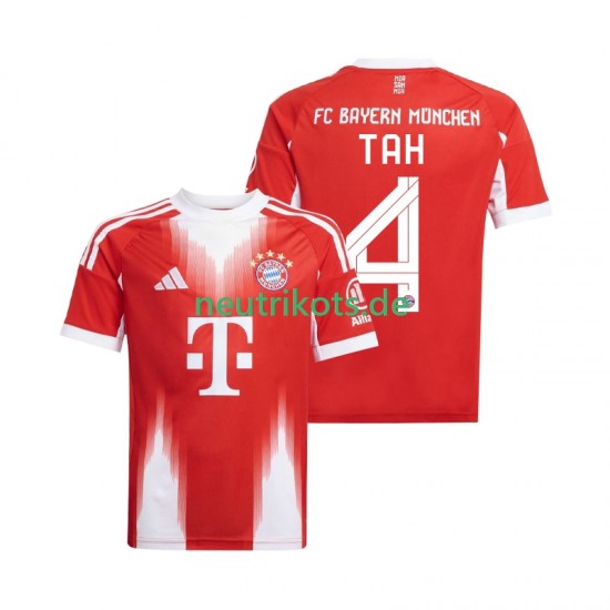 Fußballtrikot FC Bayern München Jonathan Tah 4 Herren Heim 2025-2026 Kurzarm