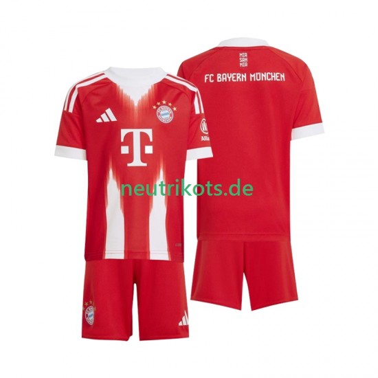 Fußballtrikot FC Bayern München Kinder Heim 2025-2026 Kurzarm