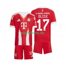 Fußballtrikot FC Bayern München Michael Olise 17 Kinder Heim 2025-2026 Kurzarm