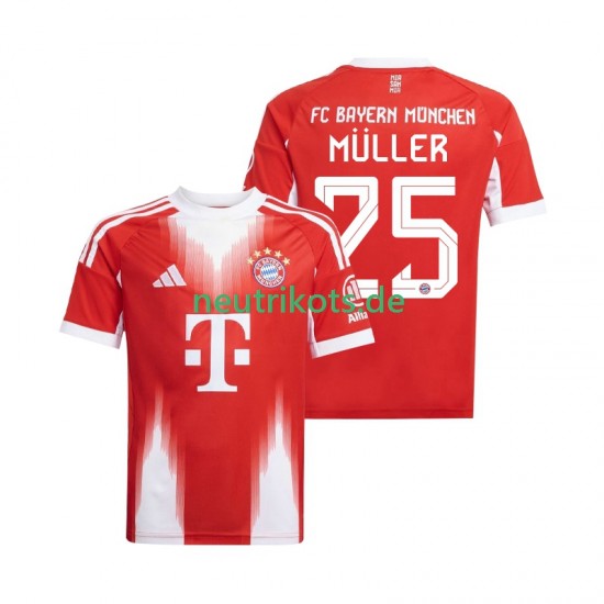 Fußballtrikot FC Bayern München Thomas Muller 25 Herren Heim 2025-2026 Kurzarm