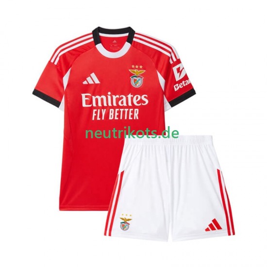 Fußballtrikot Benfica Kinder Heim 2025-2026 Kurzarm