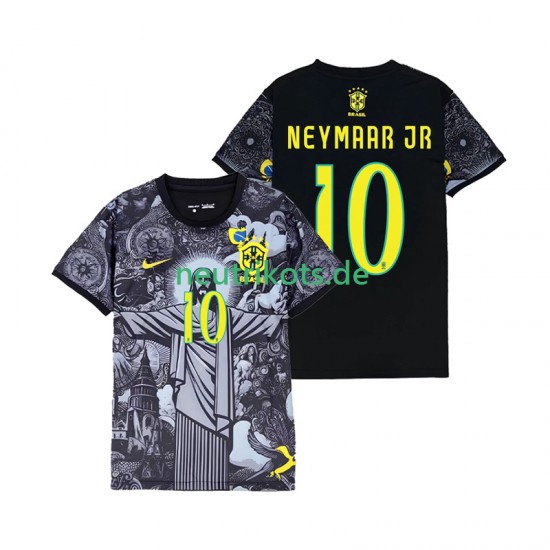 Fußballtrikot Brasilien Neymar JR 10 Cheist the Redeemer Herren Heim 2024 Kurzarm