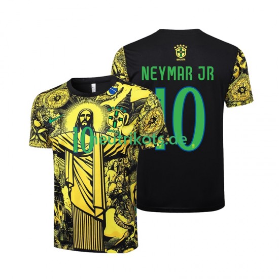 Fußballtrikot Brasilien Neymar JR 10 Jesus Herren Heim 2024 Kurzarm