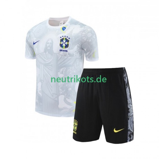 Brasilien Special JESUS Football Shirts Kinder Heim 2024-2025 Kurzarm