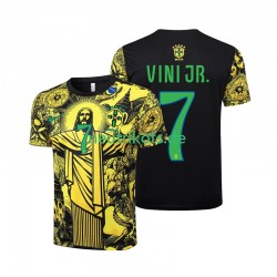 Fußballtrikot Brasilien Vinicius Junior 7 Jesus Herren Heim 2024 Kurzarm