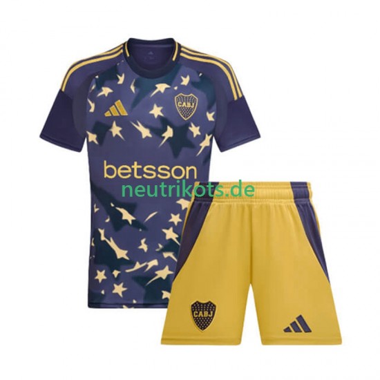 Fußballtrikot Boca Juniors Kinder Ausweich 2025 Kurzarm