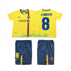 Fußballtrikot FC Barcelona A INIESTA 8 2009 Retro Kinder Auswärts 2008 Kurzarm