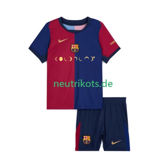 Fußballtrikot FC Barcelona Coldplay Kinder Heim 2024-2025 Kurzarm