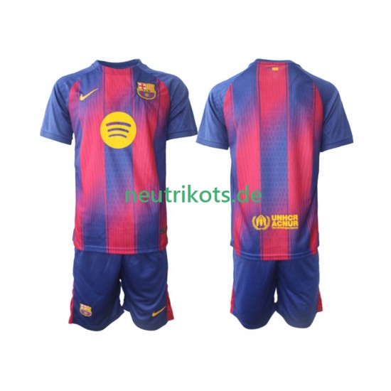 Fußballtrikot FC Barcelona Kinder Heim 2025-2026 Kurzarm