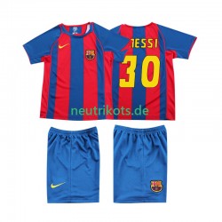 Fußballtrikot FC Barcelona Lionel Messi 10 Retro Kinder Heim 2004 Kurzarm