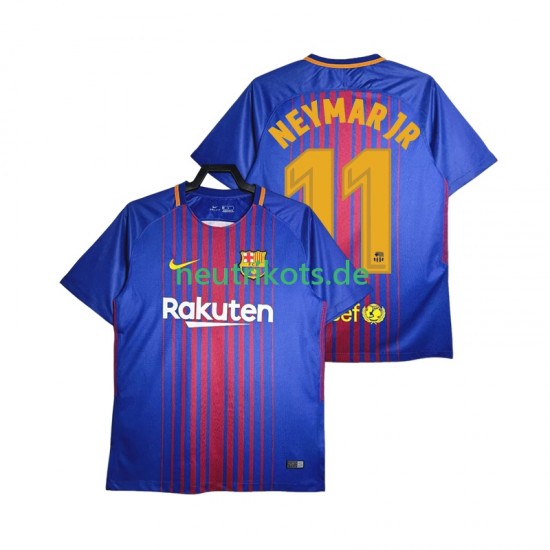 Fußballtrikot FC Barcelona Neymar JR 11 2017-2018 Retro Herren Heim Kurzarm