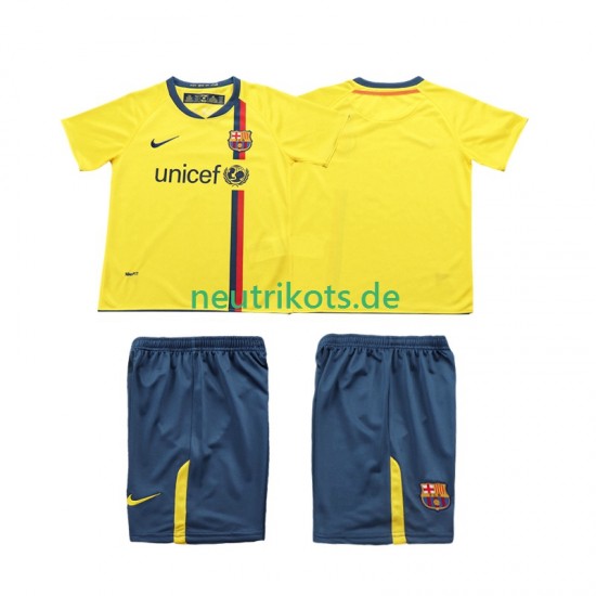 Fußballtrikot FC Barcelona 2009 Retro Kinder Auswärts 2008 Kurzarm