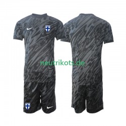 Fußballtrikot Finnland Torwart Kinder Heim 2024 Kurzarm
