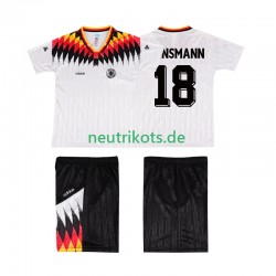 Fußballtrikot Deutschland KLINSMANN 18 Retro Kinder Heim 1994 Kurzarm
