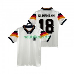 Fußballtrikot Deutschland KLINSMANN 18 1992 Retro Herren Heim Kurzarm