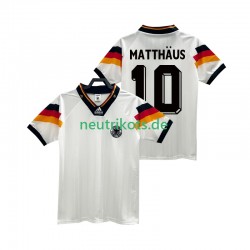 Fußballtrikot Deutschland MATTHAUS 10 1992 Retro Herren Heim Kurzarm