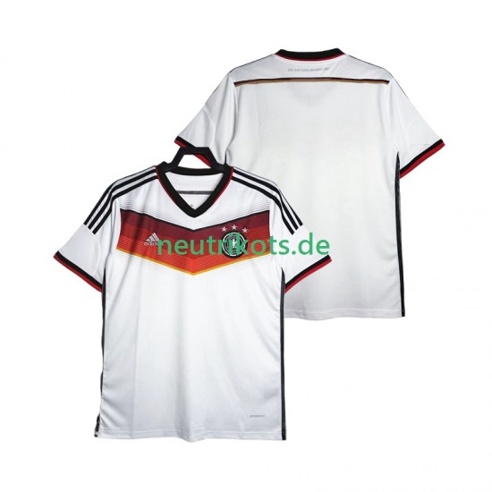 Fußballtrikot Deutschland World Cup 2014 Retro Herren Heim Kurzarm