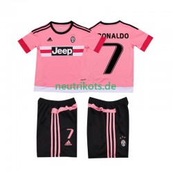 Fußballtrikot Juventus Turin Cristiano RONALDO 7 2015 2016 Retro Kinder Auswärts Kurzarm