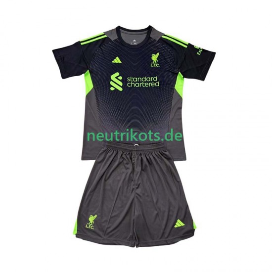 Fußballtrikot Liverpool Torwart Kinder Heim 2025-2026 Kurzarm