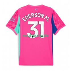 Fußballtrikot Manchester City Ederson Moraes 31 Torwart Herren Auswärts 2025-2026 Kurzarm