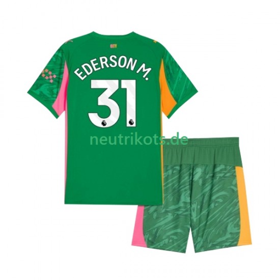 Fußballtrikot Manchester City Ederson Moraes 31 Torwart Kinder Heim 2025-2026 Kurzarm