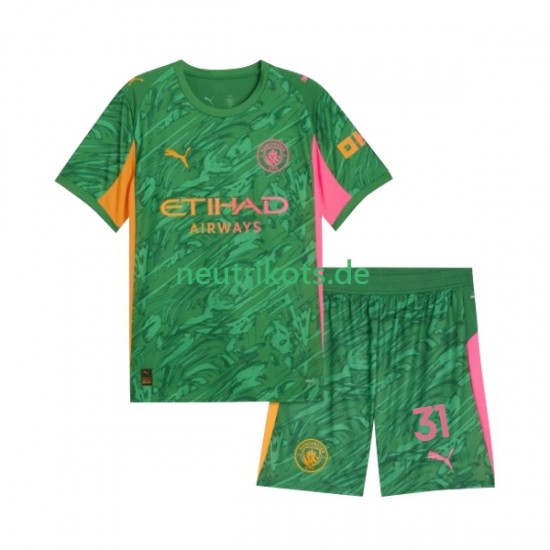 Fußballtrikot Manchester City Ederson Moraes 31 Torwart Kinder Heim 2025-2026 Kurzarm