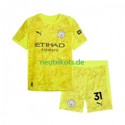 Fußballtrikot Manchester City Ederson Moraes 31 Torwart Kinder Ausweich 2025-2026 Kurzarm
