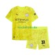 Fußballtrikot Manchester City Ederson Moraes 31 Torwart Kinder Ausweich 2025-2026 Kurzarm