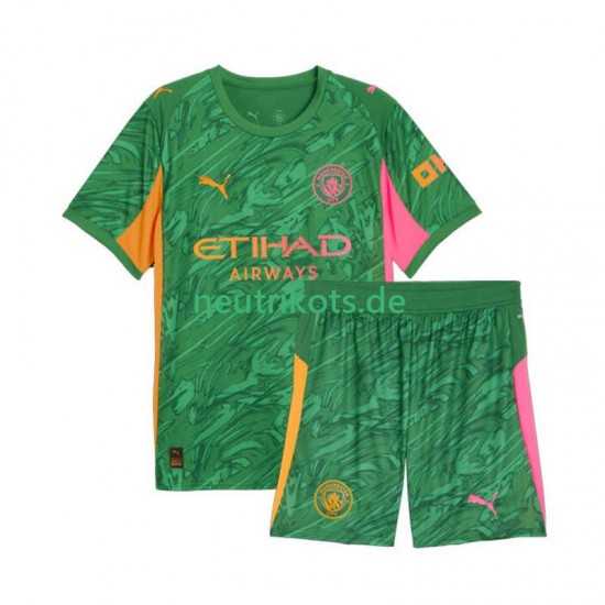 Fußballtrikot Manchester City Torwart Kinder Heim 2025-2026 Kurzarm