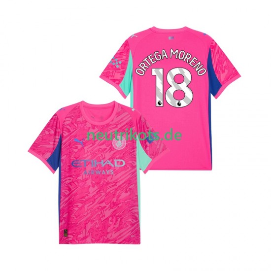 Fußballtrikot Manchester City ORTEGA MORENO 18 Torwart Herren Auswärts 2025-2026 Kurzarm