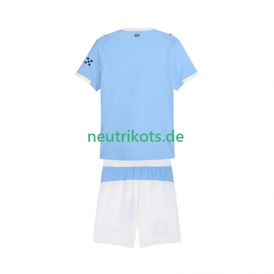Fußballtrikot Manchester City Kinder Heim 2025-2026 Kurzarm