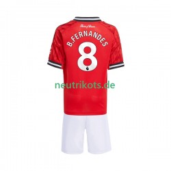 Fußballtrikot Manchester United Bruno Fernandes 8 Kinder Heim 2025-2026 Kurzarm