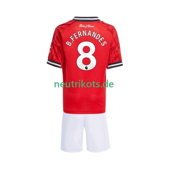 Fußballtrikot Manchester United Bruno Fernandes 8 Kinder Heim 2025-2026 Kurzarm